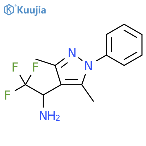 1H-Pyrazole-4-methanamine, 3,5-dimethyl-1-phenyl-α-(trifluoromethyl)- structure