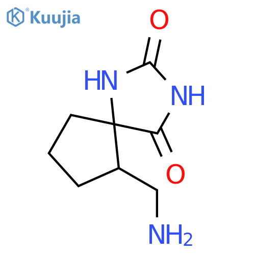 6-(aminomethyl)-1,3-diazaspiro4.4nonane-2,4-dione structure