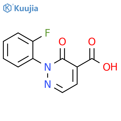 2-(2-Fluoro-phenyl)-3-oxo-2,3-dihydro-pyridazine-4-carboxylic acid structure
