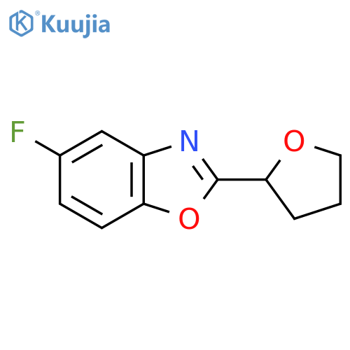 5-fluoro-2-(oxolan-2-yl)-1,3-benzoxazole structure