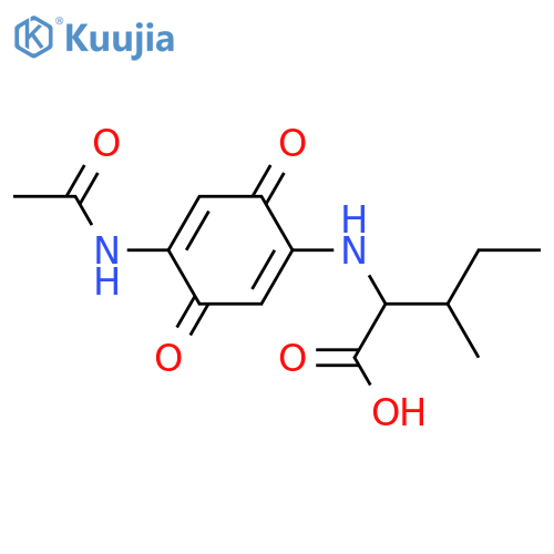 2,5-Diamino-1,4-benzoquinone; 2-N-(1S-Carboxy-2ξ-methylbutyl), 5-N-Ac structure
