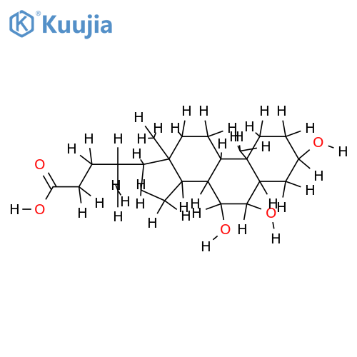 3alpha, 6alpha, 7alpha-Trihydroxy-5beta-cholansaeure structure