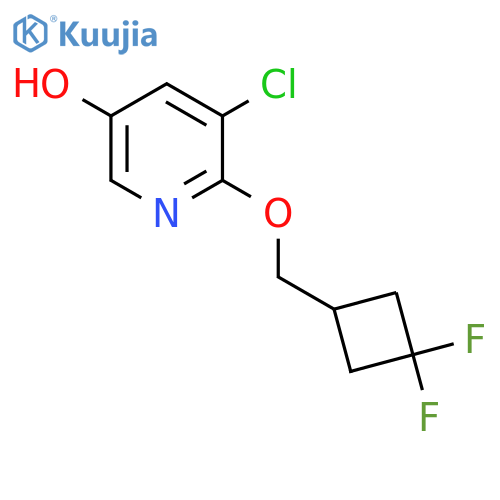 5-Chloro-6-((3,3-difluorocyclobutyl)methoxy)pyridin-3-OL structure