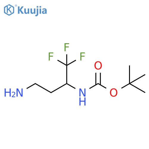 tert-butyl N-(4-amino-1,1,1-trifluorobutan-2-yl)carbamate structure