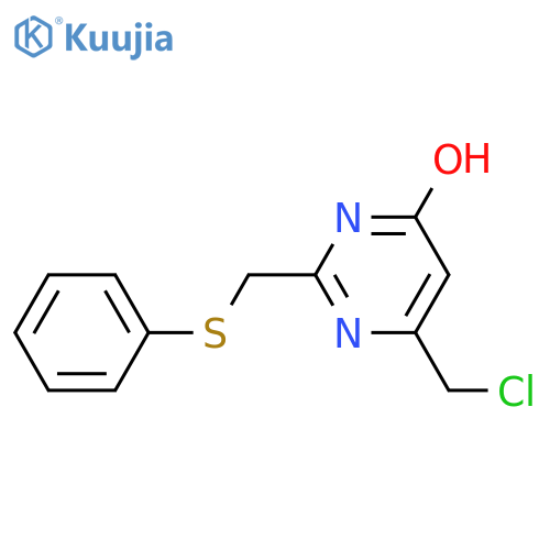 6-(Chloromethyl)-2-[(phenylsulfanyl)methyl]-4-pyrimidinol structure