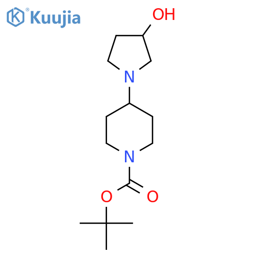Tert-butyl 4-(3-hydroxypyrrolidin-1-YL)piperidine-1-carboxylate structure