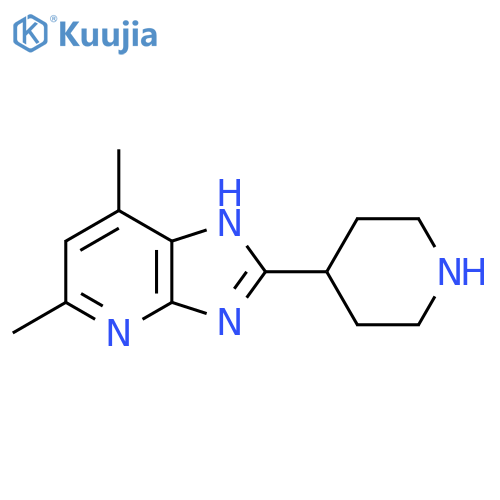 5,7-Dimethyl-2-piperidin-4-yl-3H-imidazo[4,5-b]pyridine structure