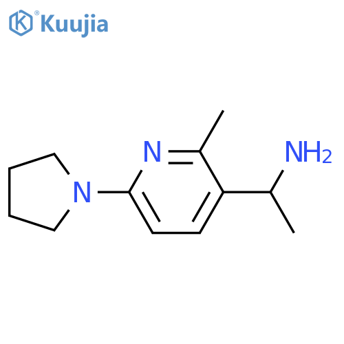1-(2-Methyl-6-pyrrolidin-1-yl-pyridin-3-yl)-ethylamine structure