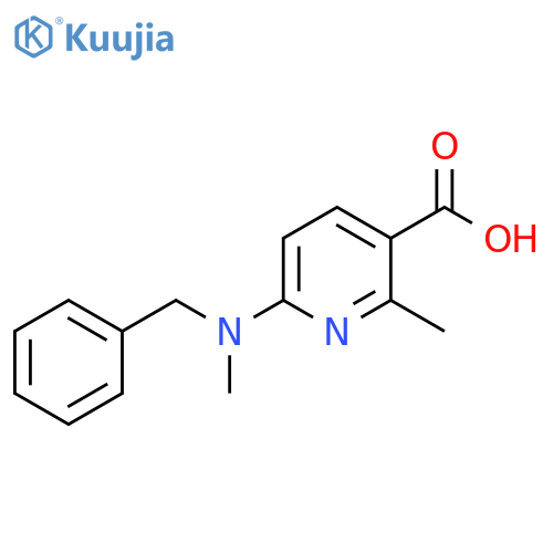 6-(Benzyl-methyl-amino)-2-methyl-nicotinic acid structure