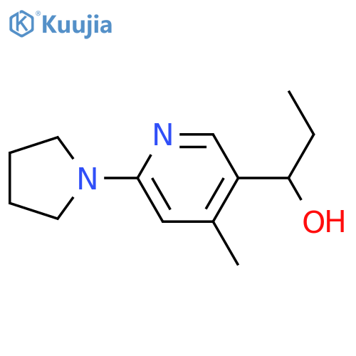 1-(4-Methyl-6-pyrrolidin-1-yl-pyridin-3-yl)-propan-1-ol structure