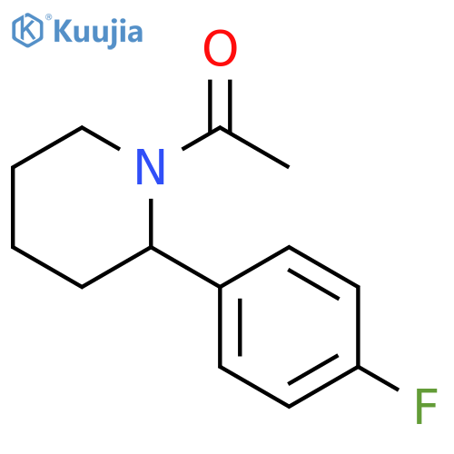 1-[2-(4-Fluoro-phenyl)-piperidin-1-yl]-ethanone structure