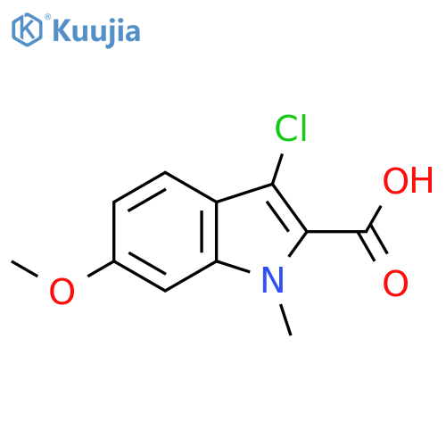 3-Chloro-6-methoxy-1-methyl-1H-indole-2-carboxylic acid structure