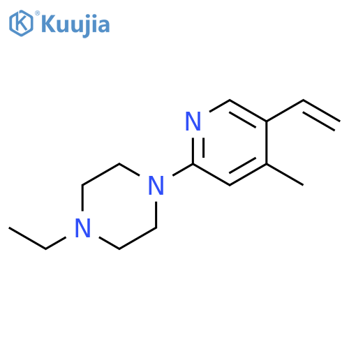 1-Ethyl-4-(4-methyl-5-vinyl-pyridin-2-yl)-piperazine structure