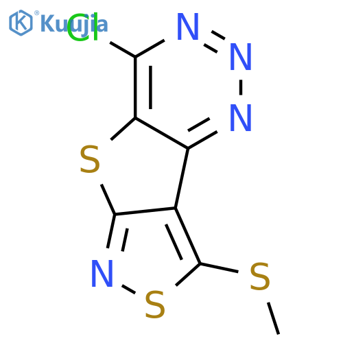 Isothiazolo[4',3':4,5]thieno[3,2-d]-1,2,3-triazine,4-chloro-8-(methylthio)- structure