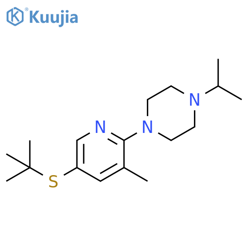 1-(5-tert-Butylsulfanyl-3-methyl-pyridin-2-yl)-4-isopropyl-piperazine structure