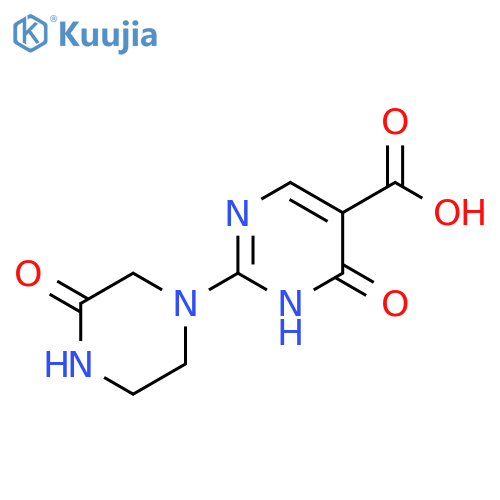 4-Hydroxy-2-(3-oxo-piperazin-1-yl)-pyrimidine-5-carboxylic acid structure