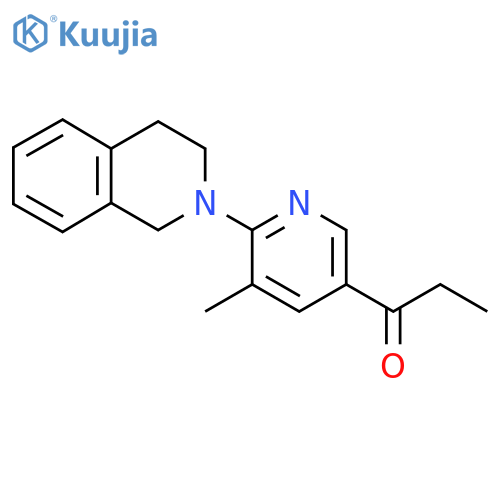 1-(6-(3,4-Dihydroisoquinolin-2(1H)-yl)-5-methylpyridin-3-yl)propan-1-one structure