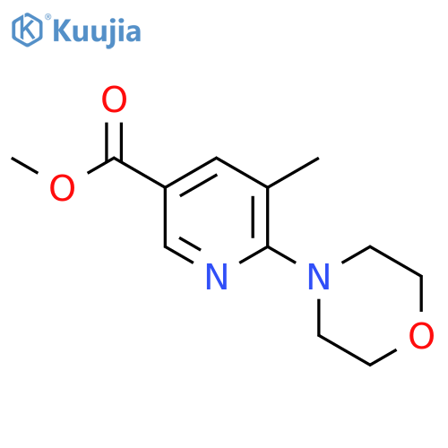 5-Methyl-6-morpholin-4-yl-nicotinic acid methyl ester structure