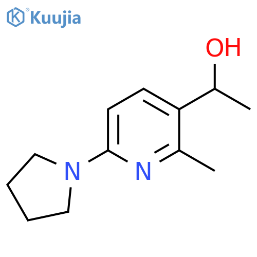 1-(2-Methyl-6-pyrrolidin-1-yl-pyridin-3-yl)-ethanol structure