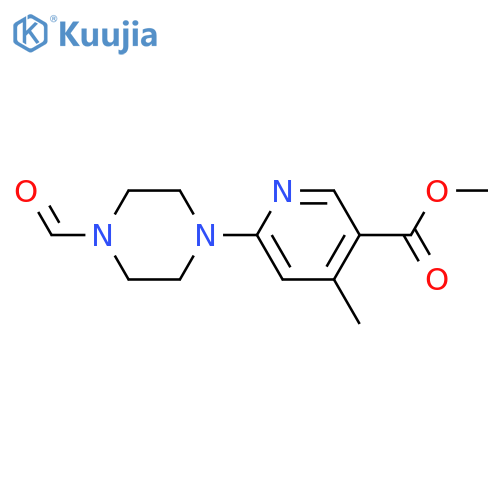 6-(4-Formyl-piperazin-1-yl)-4-methyl-nicotinic acid methyl ester structure