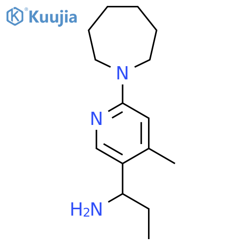 1-(6-Azepan-1-yl-4-methyl-pyridin-3-yl)-propylamine structure