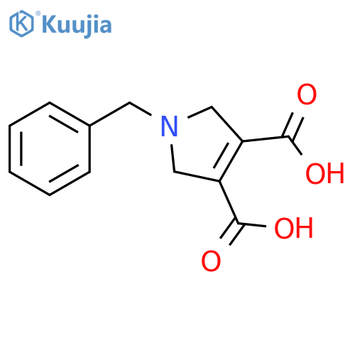 1-Benzyl-2,5-dihydro-1H-pyrrole-3,4-dicarboxylic acid structure