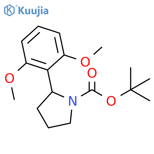 2-(2,6-Dimethoxy-phenyl)-pyrrolidine-1-carboxylic acid tert-butyl ester structure