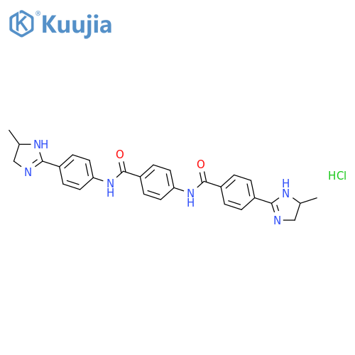 Benzamide,4-[[4-(4,5-dihydro-5-methyl-1H-imidazol-2-yl)benzoyl]amino]-N-[4-(4,5-dihydro-5-methyl-1H-imidazol-2-yl)phenyl]-,hydrochloride (1:2) structure