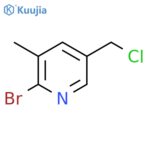 2-Bromo-5-(chloromethyl)-3-methylpyridine structure