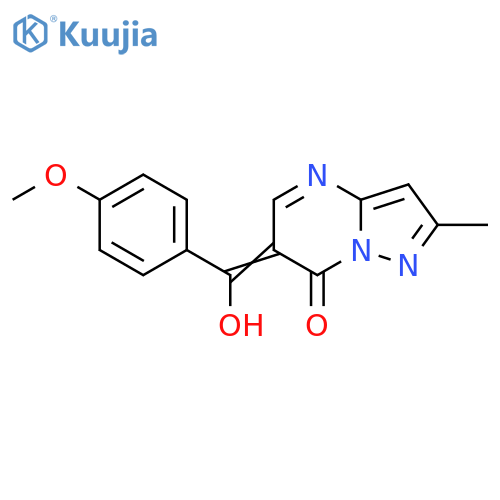 6-[Hydroxy-(4-methoxyphenyl)methylidene]-2-methylpyrazolo[1,5-a]pyrimidin-7-one structure