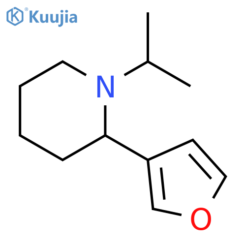 2-Furan-3-yl-1-isopropyl-piperidine structure