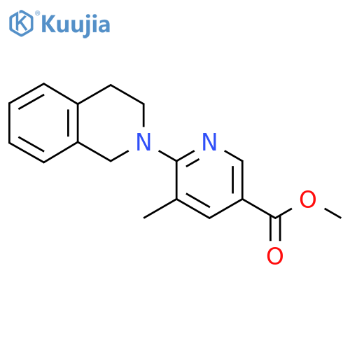 Methyl 6-(3,4-dihydroisoquinolin-2(1H)-yl)-5-methylnicotinate structure