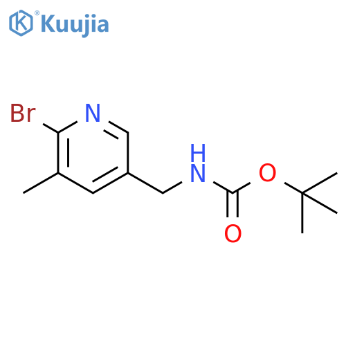 tert-butyl N-(6-bromo-5-methylpyridin-3-yl)methylcarbamate structure