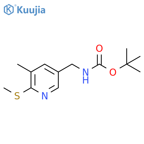 (5-Methyl-6-methylsulfanyl-pyridin-3-ylmethyl)-carbamic acid tert-butyl ester structure