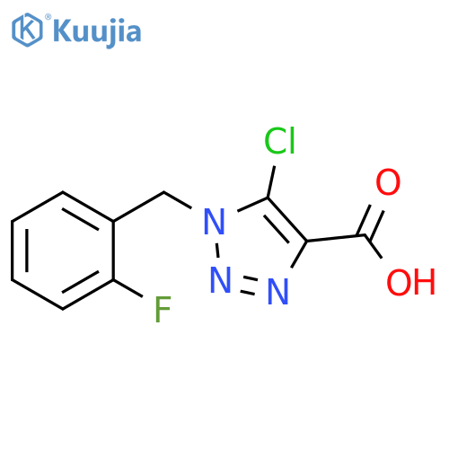 5-Chloro-1-(2-fluoro-benzyl)-1H-[1,2,3]triazole-4-carboxylic acid structure