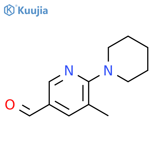 5-Methyl-6-(piperidin-1-yl)nicotinaldehyde structure