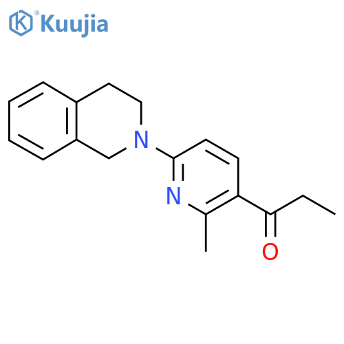 1-(6-(3,4-Dihydroisoquinolin-2(1H)-yl)-2-methylpyridin-3-yl)propan-1-one structure