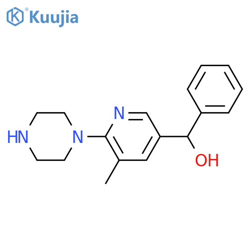 (5-Methyl-6-piperazin-1-yl-pyridin-3-yl)-phenyl-methanol structure