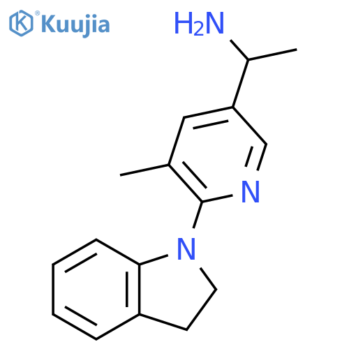 1-[6-(2,3-Dihydro-indol-1-yl)-5-methyl-pyridin-3-yl]-ethylamine structure