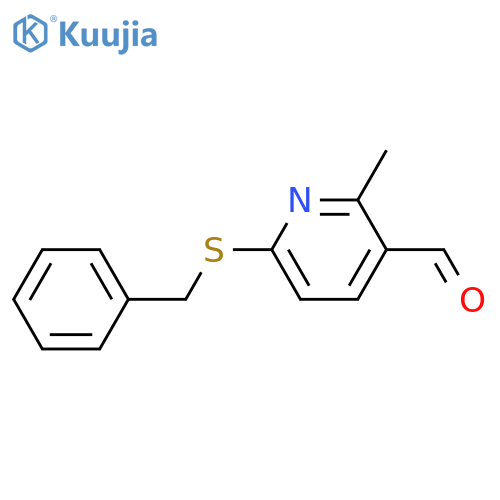 6-Benzylsulfanyl-2-methyl-pyridine-3-carbaldehyde structure
