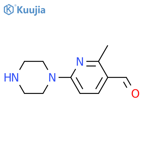 2-Methyl-6-piperazin-1-yl-pyridine-3-carbaldehyde structure