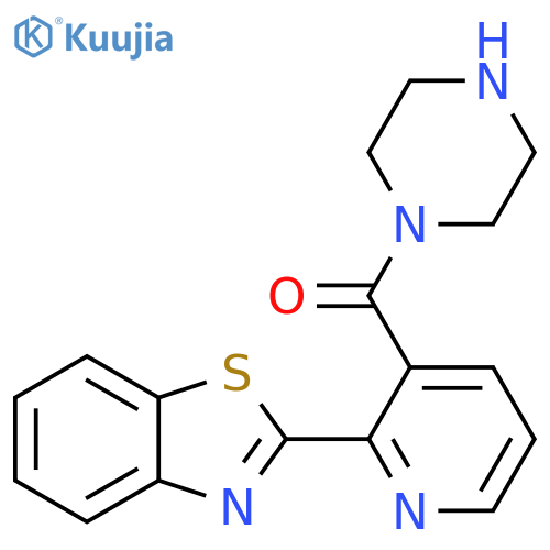 (2-Benzothiazol-2-yl-pyridin-3-yl)-piperazin-1-yl-methanone structure
