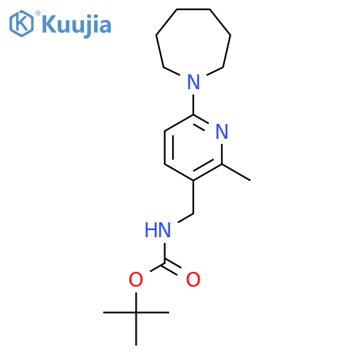 Tert-Butyl ((6-(azepan-1-yl)-2-methylpyridin-3-yl)methyl)carbamate structure
