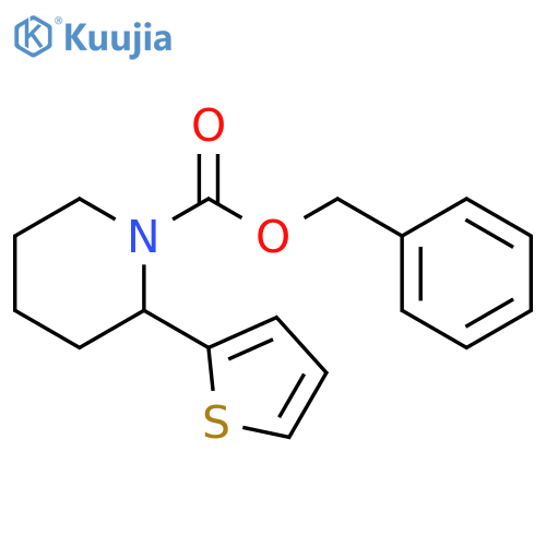 2-Thiophen-2-yl-piperidine-1-carboxylic acid benzyl ester structure