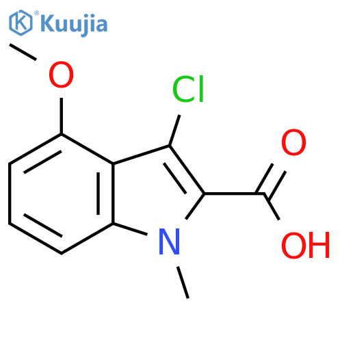 3-Chloro-4-methoxy-1-methyl-1H-indole-2-carboxylic acid structure