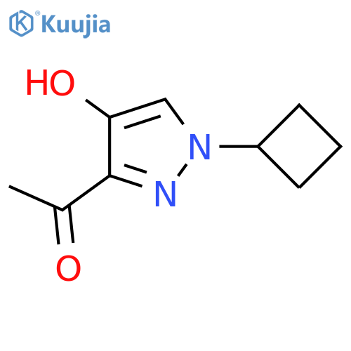 1-(1-Cyclobutyl-4-hydroxy-1H-pyrazol-3-yl)ethan-1-one structure