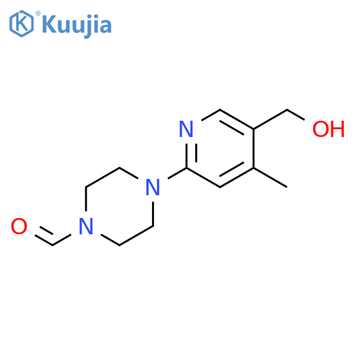4-(5-Hydroxymethyl-4-methyl-pyridin-2-yl)-piperazine-1-carbaldehyde structure