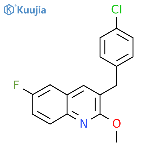3-(4-Chlorobenzyl)-6-fluoro-2-methoxyquinoline structure