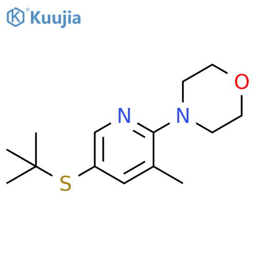 4-(5-tert-Butylsulfanyl-3-methyl-pyridin-2-yl)-morpholine structure