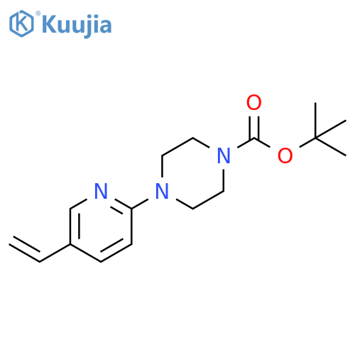 4-(5-Vinyl-pyridin-2-yl)-piperazine-1-carboxylic acid tert-butyl ester structure